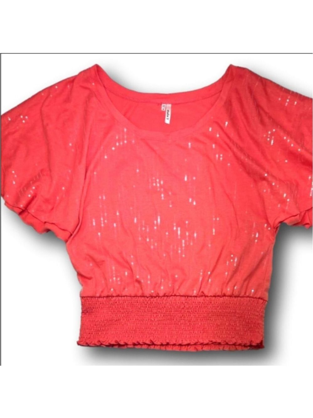 Women's Studio Y Coral Sequin Short Sleeve Tee M